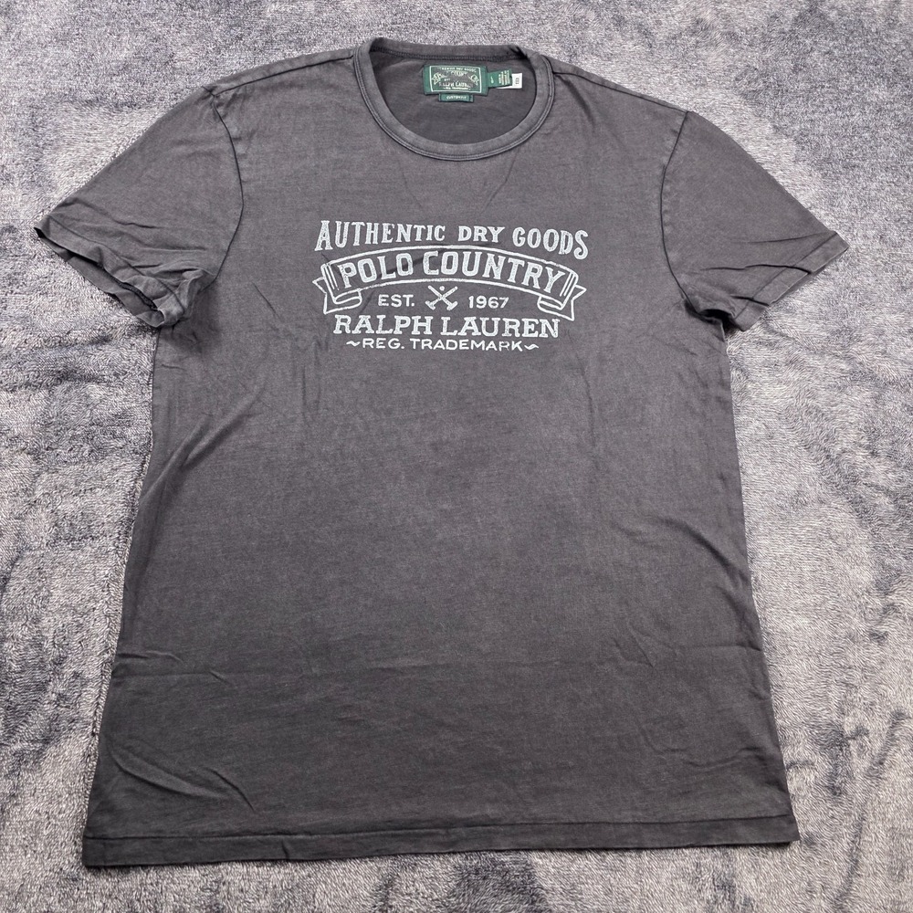 Ralph Lauren Polo Country Dry Goods Custom Slim Fit T Shirt Mens L Black